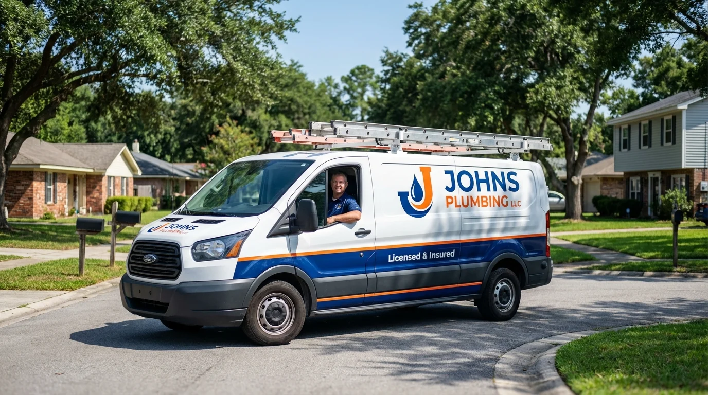 Johns Plumbing LLC service van in Payne, OH